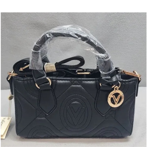Valentino Orlandi Handbags - SOLD- Valentino Orlandi Beautiful Black Quilted Leather Satchel / Crossbody